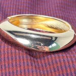 Silver gold bangle bracelet